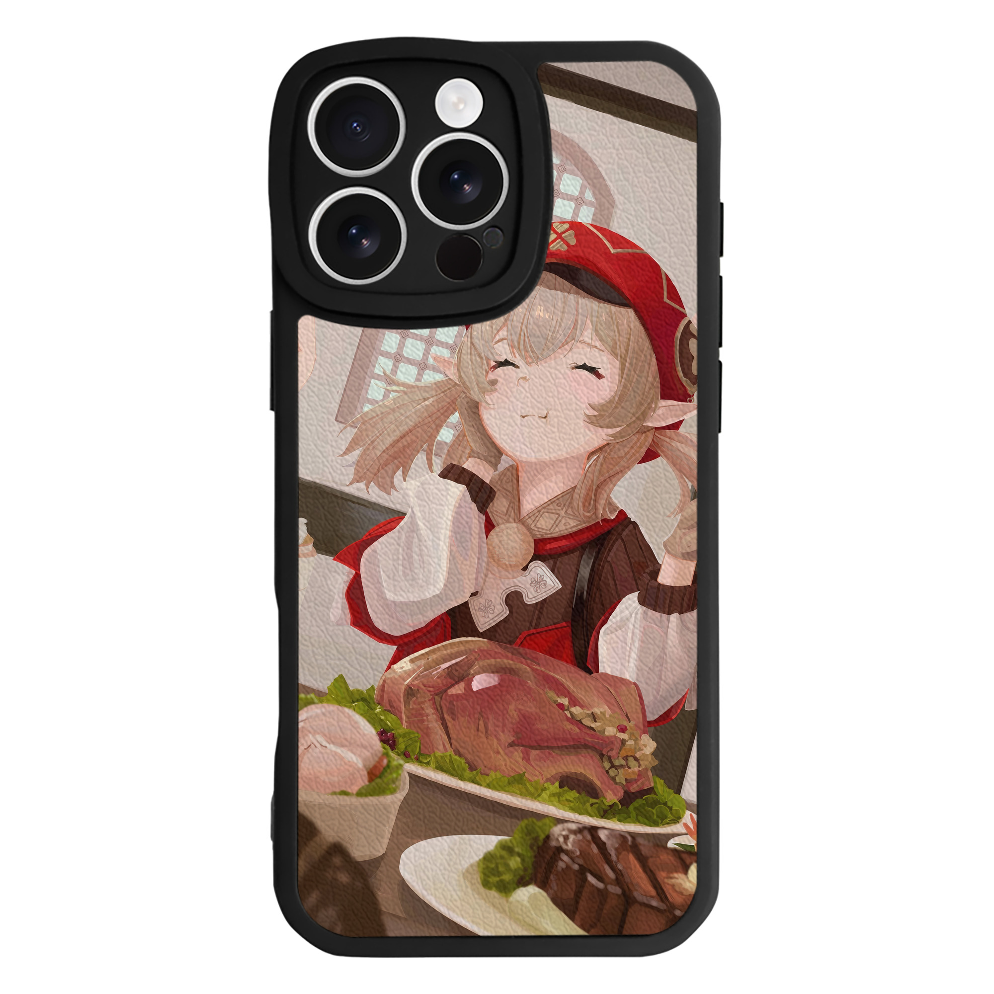 げんし神 genshin 【iPhone 16シリーズ対応】シリコンスマホケース（レザー調） 材質：シリコン